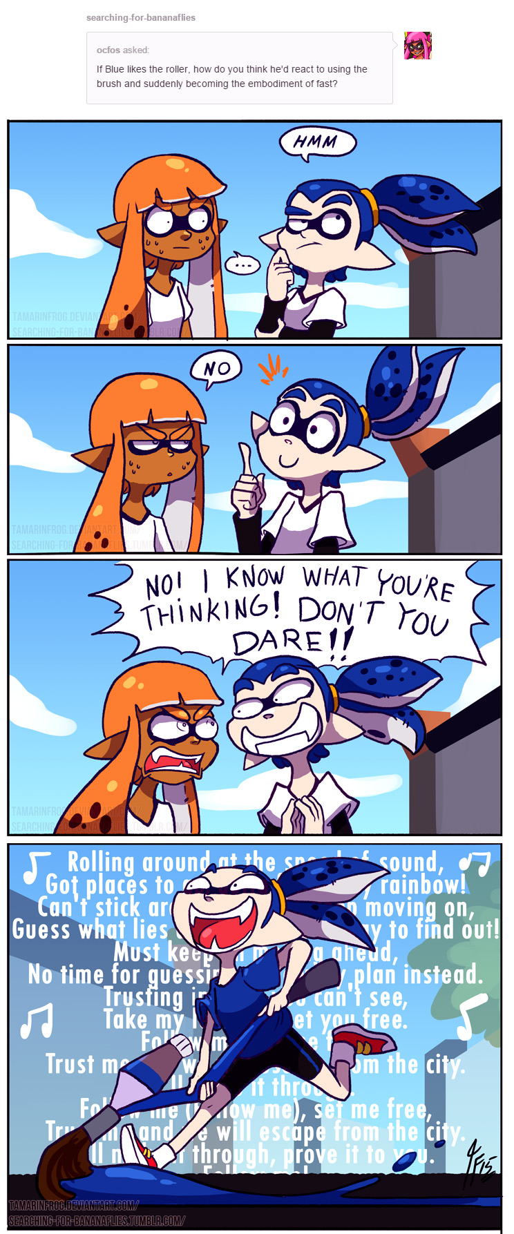 inkling player character, inkling girl, inkling boy, whinter castello, and clementine lanark (splatoon and 2 more) drawn by tamarinfrog