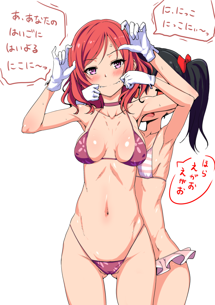 nishikino maki and yazawa nico (love live! and 1 more) drawn by clearite