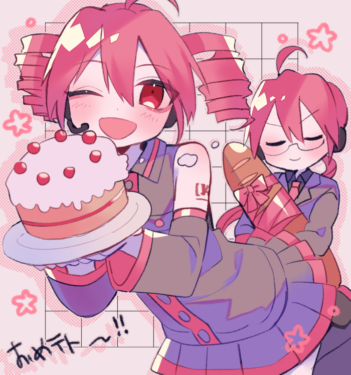 kasane teto and kasane ted (utau) drawn by yuusuke-kun