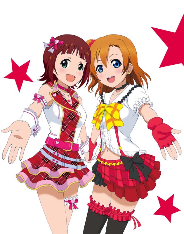amami haruka and kosaka honoka (idolmaster and 3 more) drawn by janku_yarou