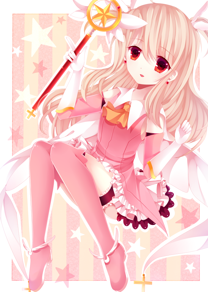 illyasviel von einzbern, prisma illya, and magical ruby (fate and 1 more) drawn by moseley