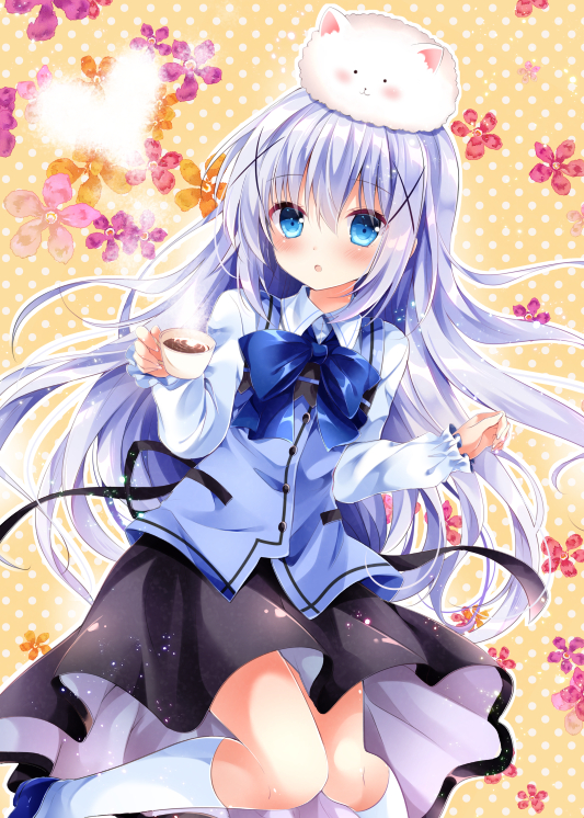 kafuu chino and tippy (gochuumon wa usagi desu ka?) drawn by nogi_takayoshi