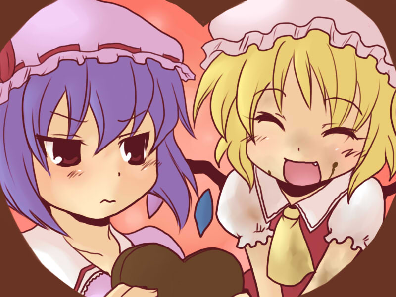 remilia scarlet and flandre scarlet (touhou) drawn by toto_(hitori_othello)