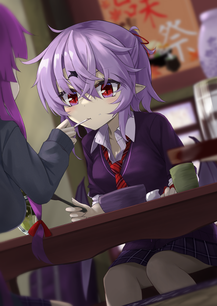 remilia scarlet and patchouli knowledge (touhou) drawn by akisome_hatsuka