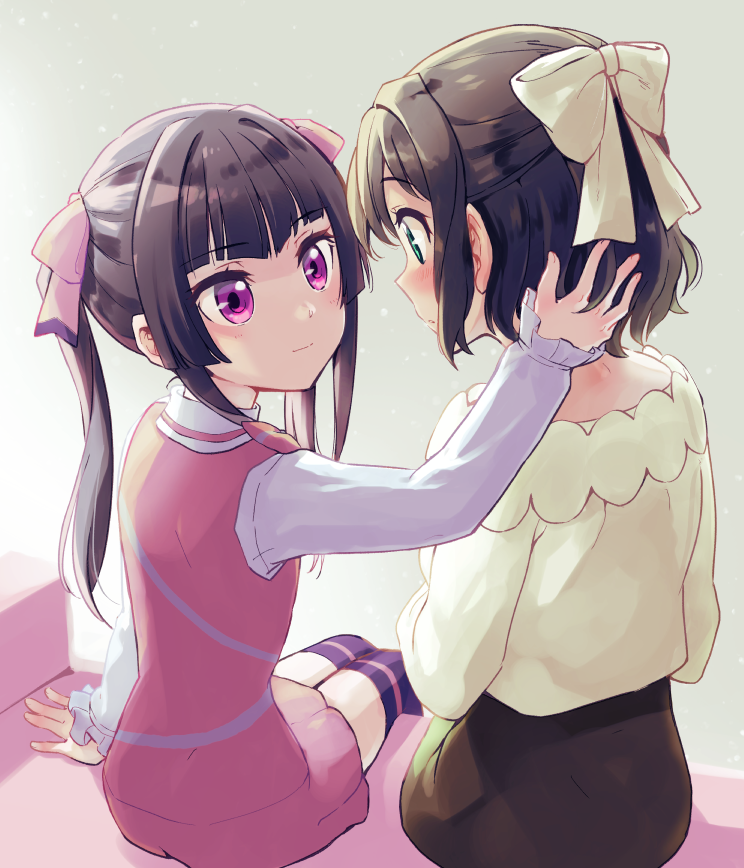 tsukuyomi shirabe and kohinata miku (senki zesshou symphogear) drawn by niina_ryou