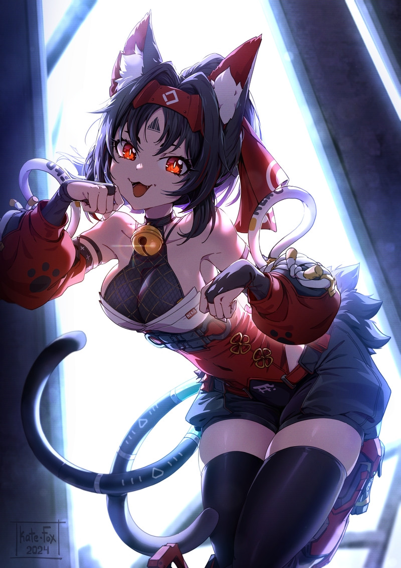 nekomiya mana (zenless zone zero) drawn by kate-fox