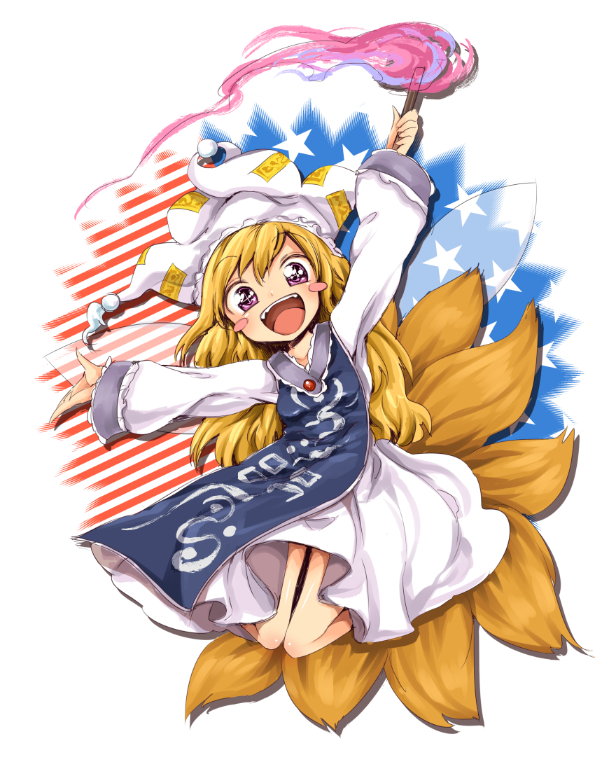 yakumo ran and clownpiece (touhou) drawn by harusame_(unmei_no_ikasumi)