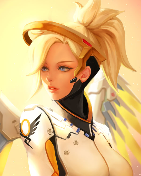 mercy (overwatch and 1 more) drawn by casasak
