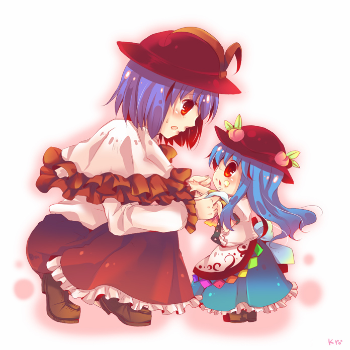 hinanawi tenshi and nagae iku (touhou) drawn by kirero