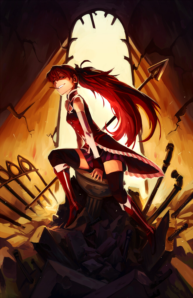 sakura kyoko (mahou shoujo madoka magica) drawn by noirrac