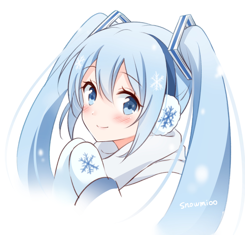 hatsune miku and yuki miku (vocaloid) drawn by snowmi