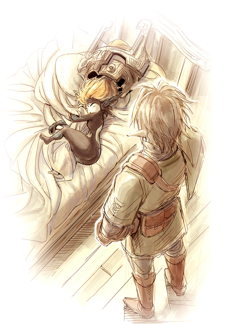 link and midna (the legend of zelda and 1 more) drawn by tak_(karasuki)