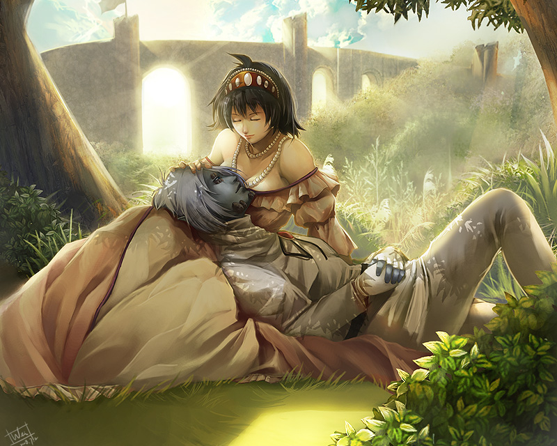 amelia wil tesla seyruun and zelgadiss graywords (slayers) drawn by wei