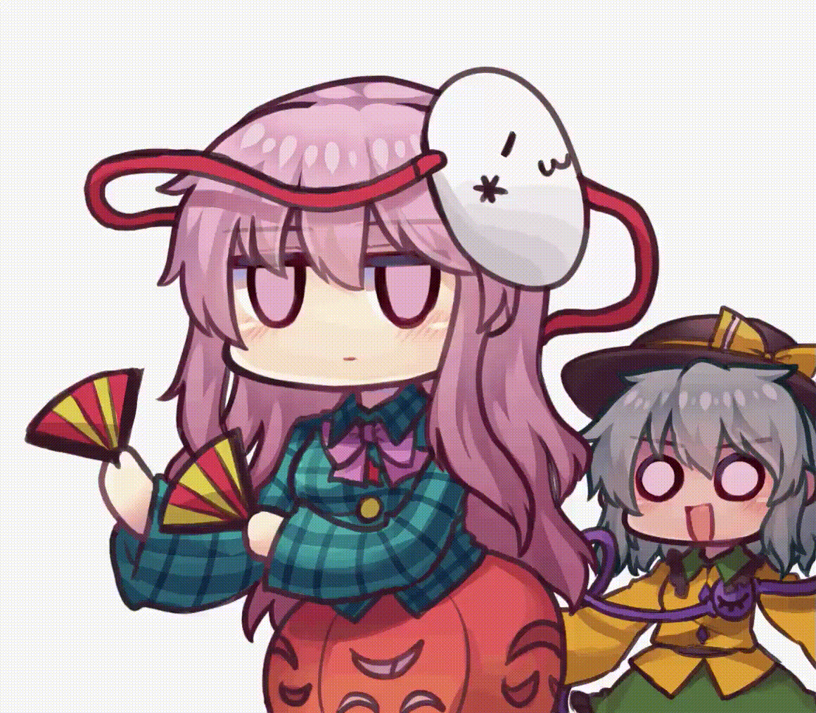 komeiji koishi and hata no kokoro (touhou) drawn by unime_seaflower