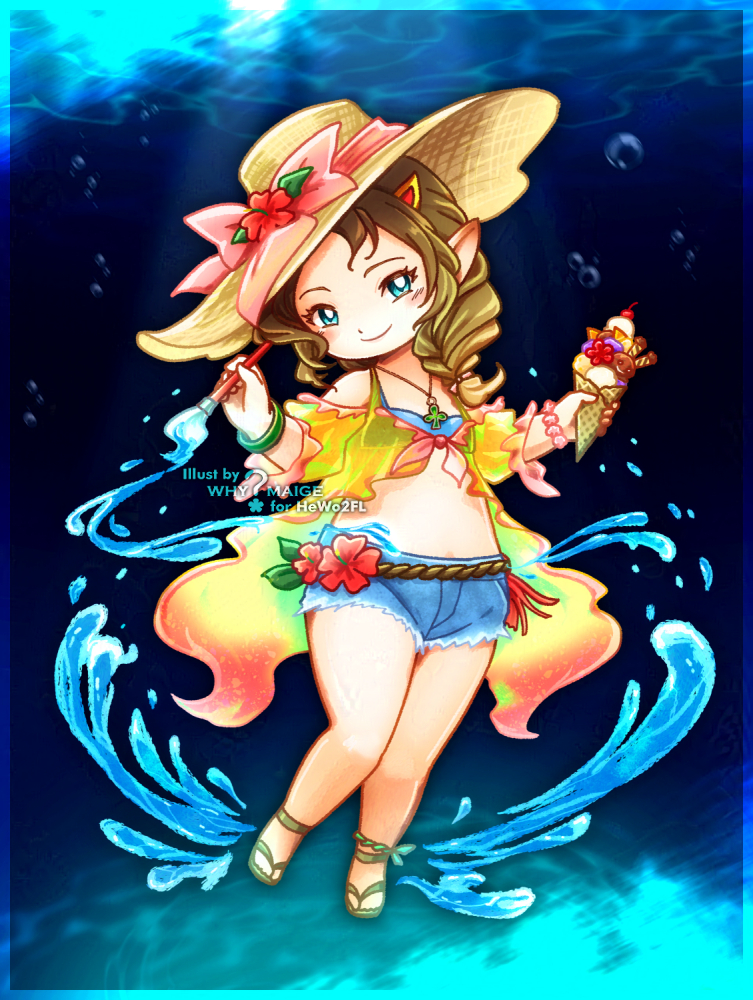 krile baldesion and pictomancer (final fantasy and 1 more) drawn by whymaige