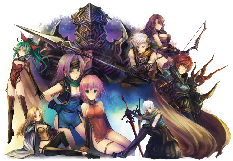 terra branford, lenna charlotte tycoon, celes chere, faris scherwiz, golbez, and 2 more (final fantasy and 4 more) drawn by kara_(color)