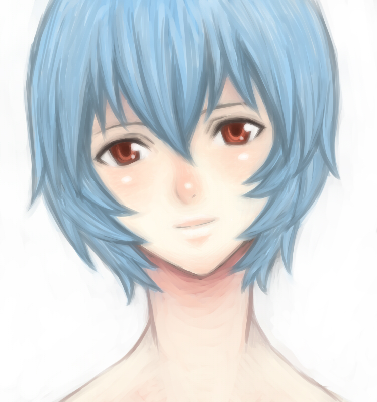 ayanami rei (neon genesis evangelion) drawn by shun_(nikoru555)