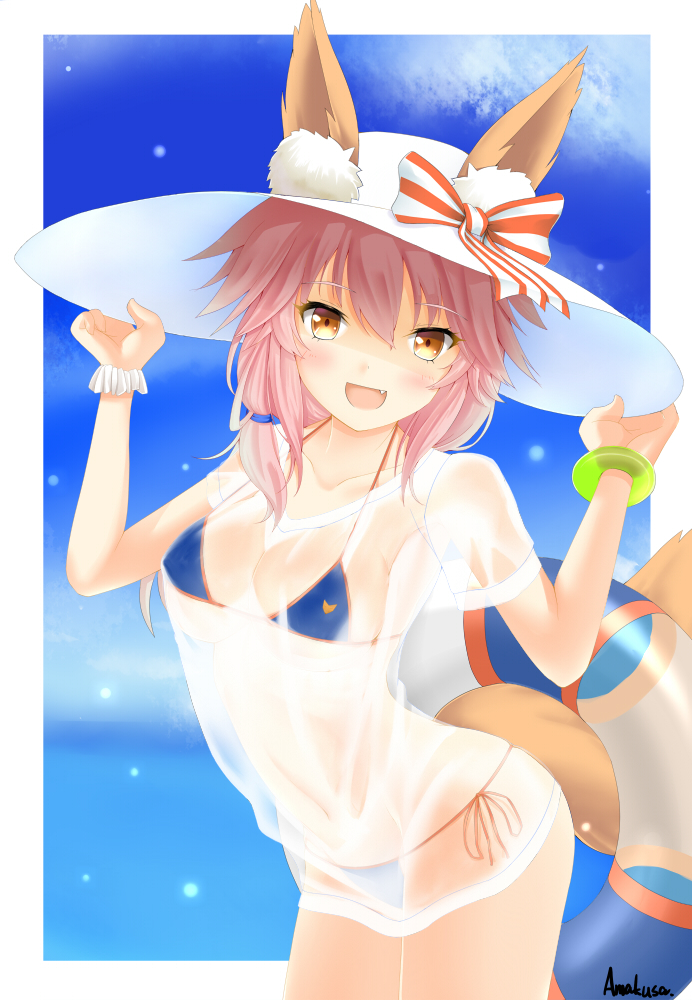 tamamo and tamamo no mae (fate and 1 more) drawn by amakusa_shio
