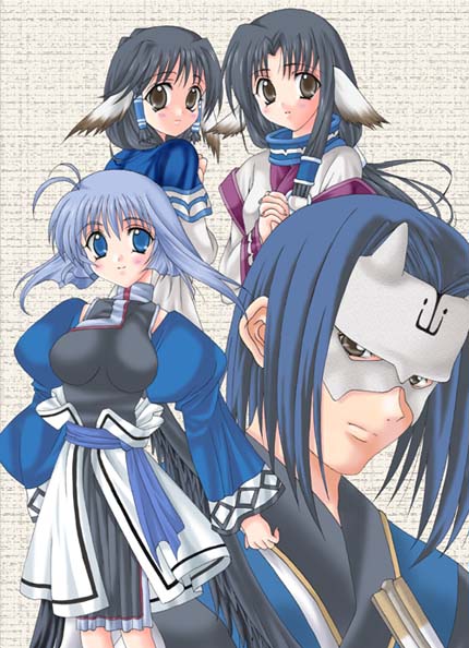 eruruu, aruruu, camyu, and hakuowlo (utawarerumono) drawn by rikky