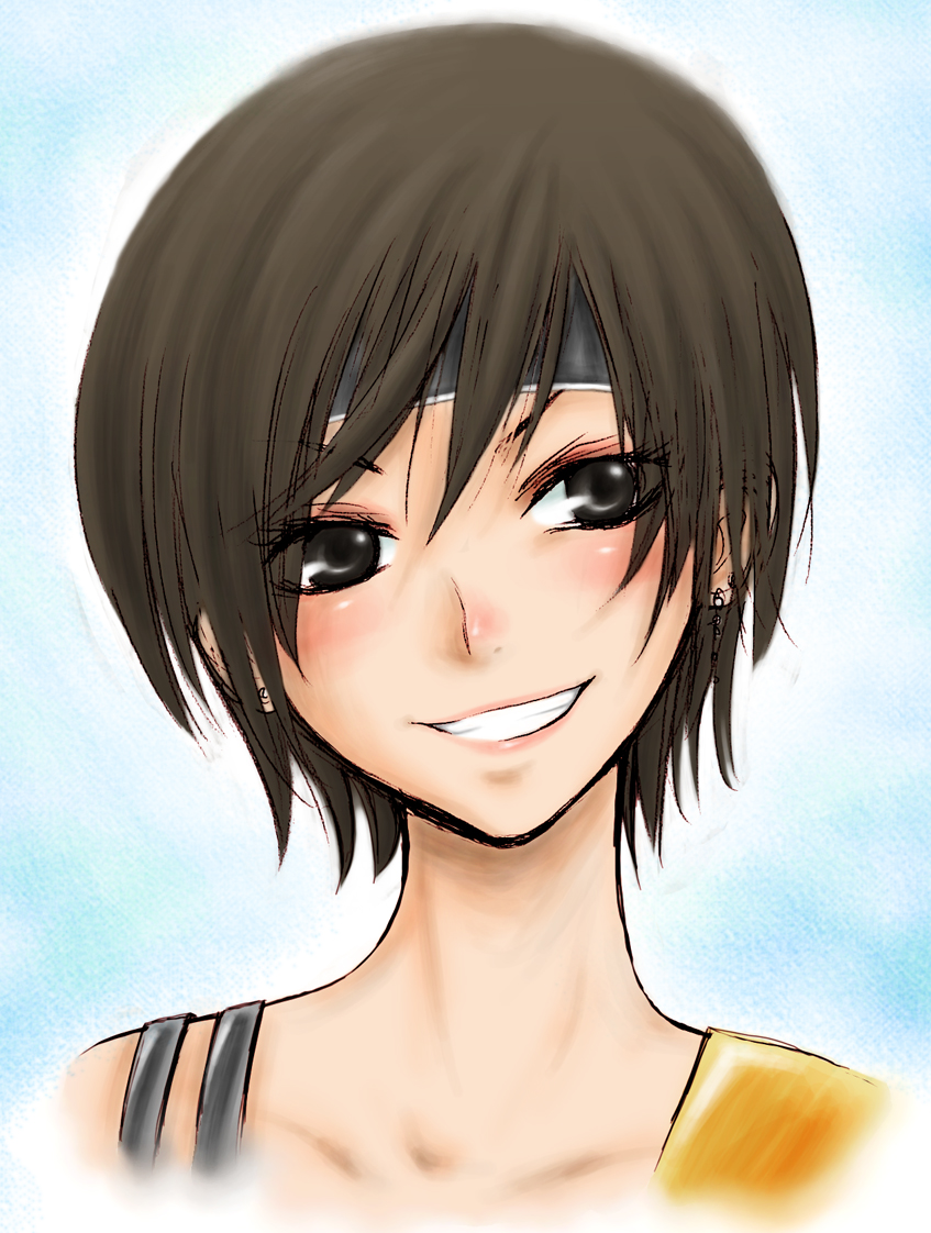 yuffie kisaragi (final fantasy and 2 more) drawn by raiko