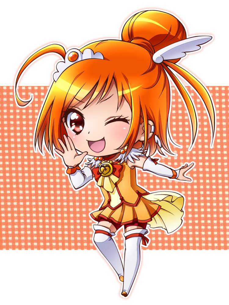 hino akane and cure sunny (precure and 1 more) drawn by asahi_haru