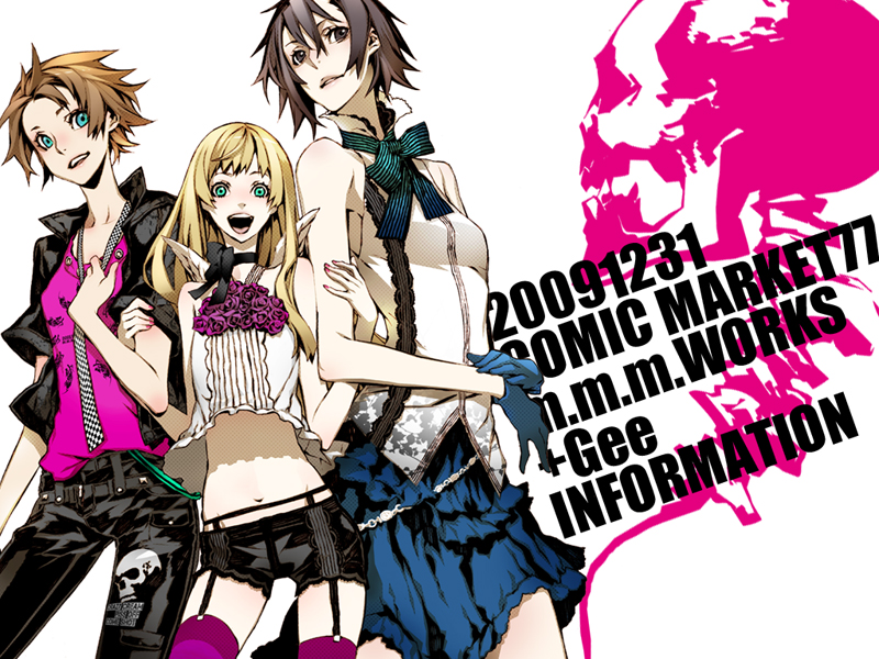 fuyumine naoto, nill, and mimi (dogs: bullets & carnage) drawn by miwa_shirow