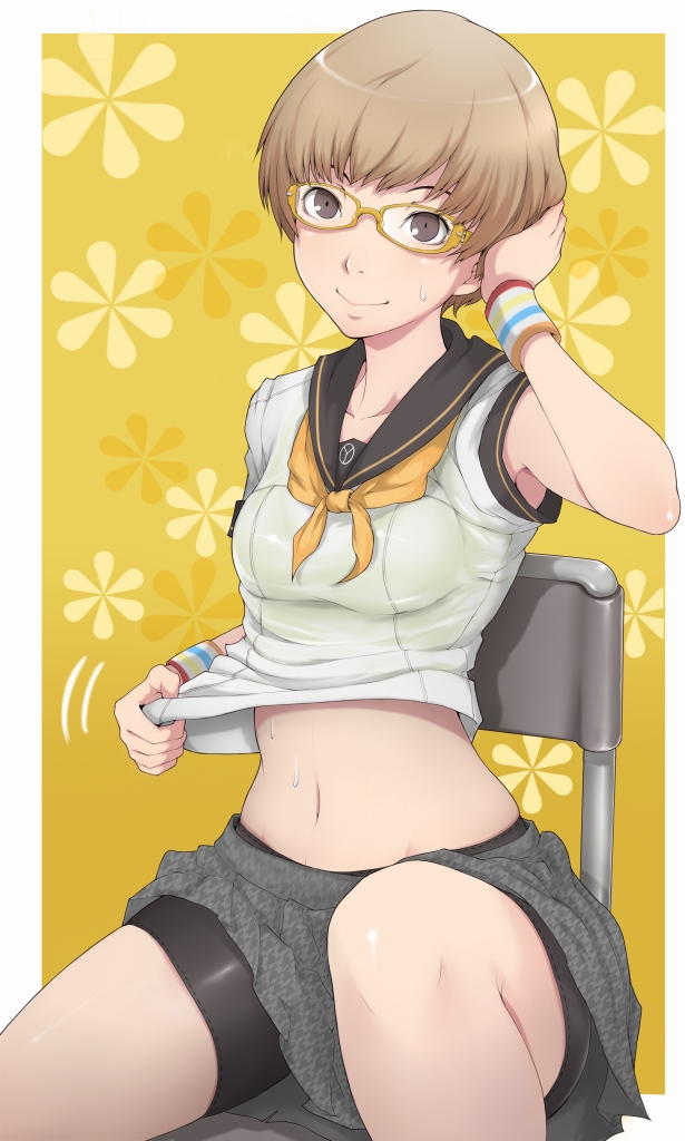 satonaka chie (persona and 1 more) drawn by ina_(gokihoihoi)