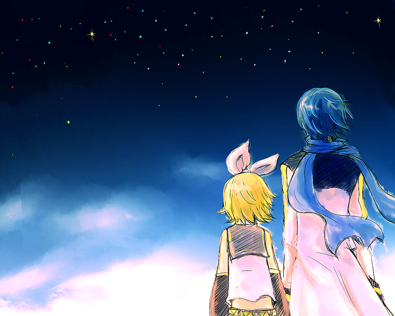kagamine rin and kaito (vocaloid) drawn by ataru_(7noise)