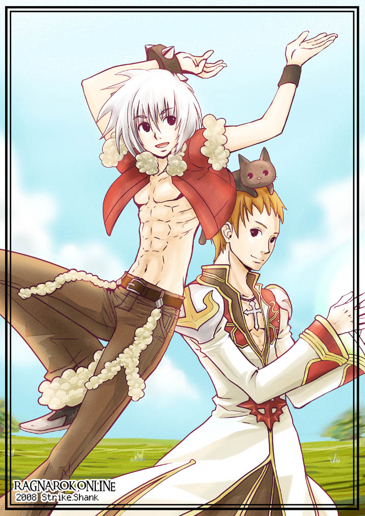 high priest and rogue (ragnarok online) drawn by john_(strike-shank)