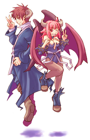 prier, maou prier, and croix raoul (la pucelle) drawn by tsuyuka_(sunny_spot)