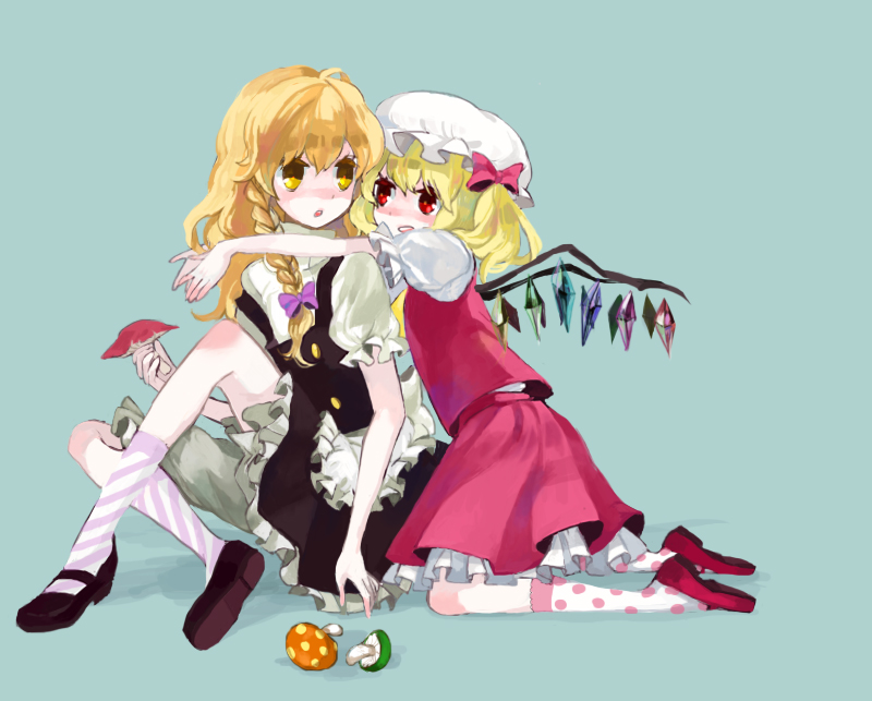 kirisame marisa and flandre scarlet (touhou) drawn by slash_(syrh3ee)