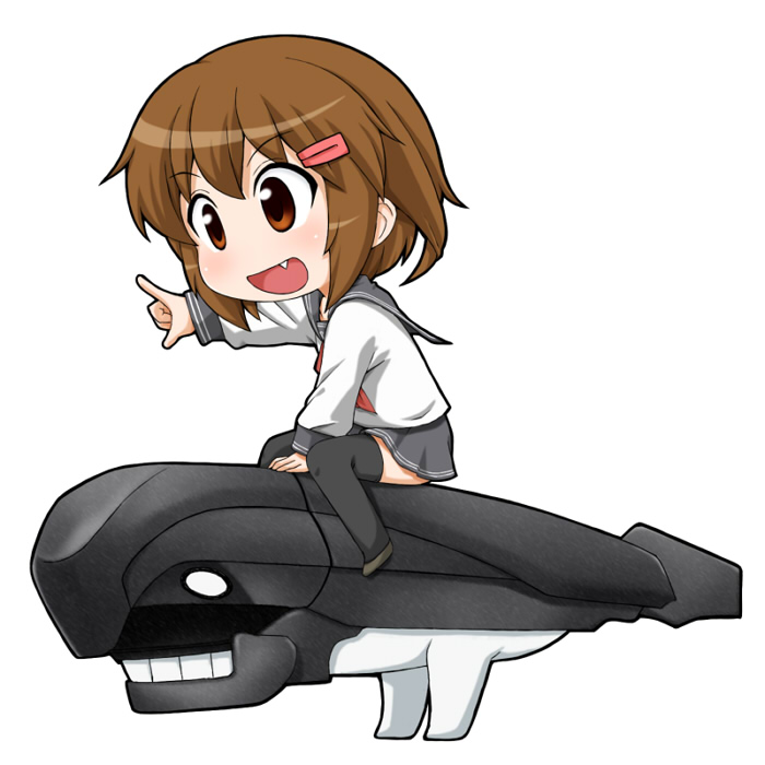 ikazuchi and i-class destroyer (kantai collection) drawn by kageyama_mari