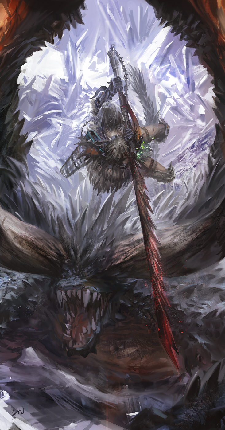 monster hunter and nergigante (monster hunter and 1 more) drawn by stu_dts