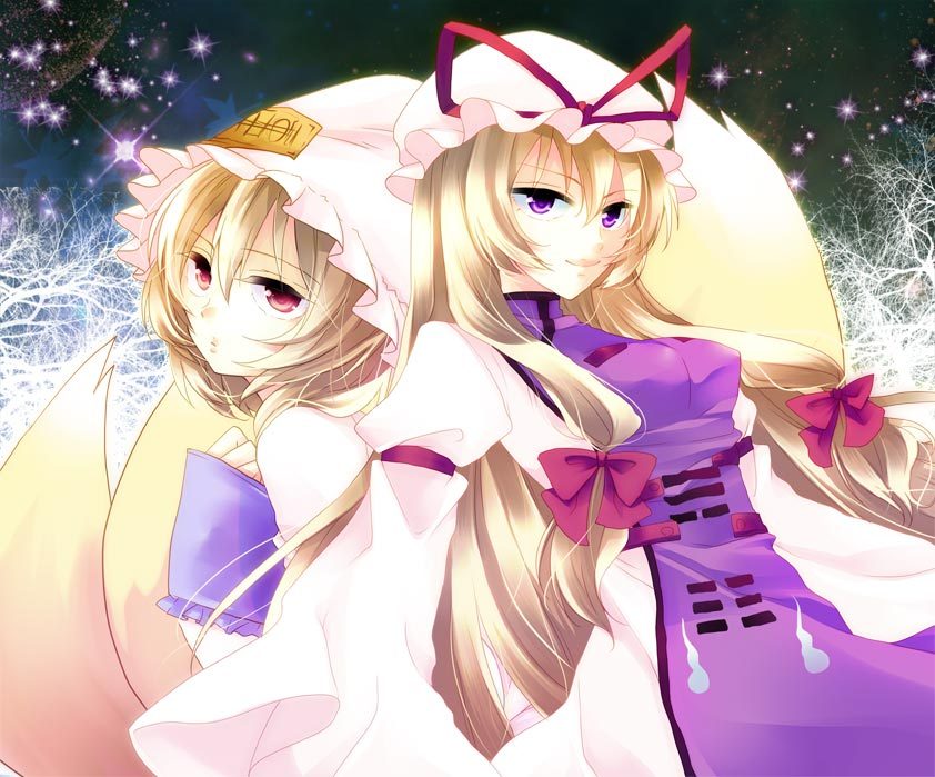 yakumo yukari and yakumo ran (touhou) drawn by ico_(pekoguest)