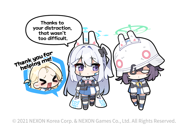 miyako, saki, and sora (blue archive) drawn by donmin_h