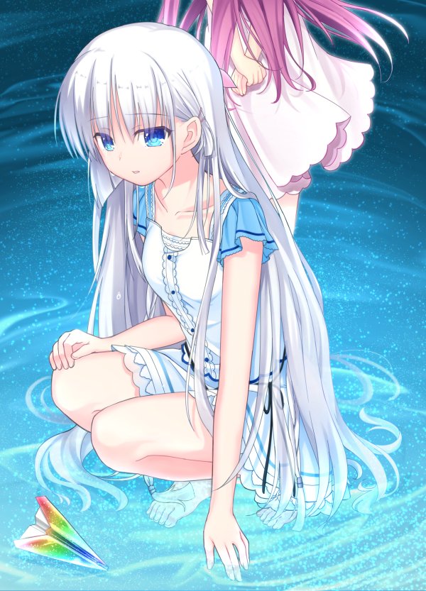 naruse shiroha and katou umi (summer pockets) drawn by otou_(otou_san)