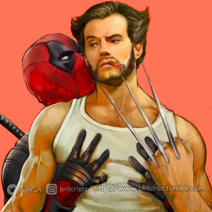 wolverine, deadpool, and cavillrine (marvel and 4 more) drawn by brilcrist