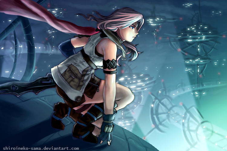 lightning farron (final fantasy and 1 more) drawn by shiroineko-sama