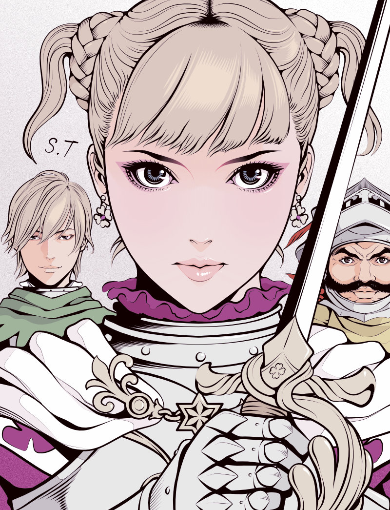 farnese, serpico, and azan (berserk) drawn by takanashi_shin