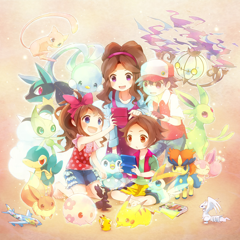 pikachu, hilda, red, eevee, piplup, and 14 more (pokemon and 2 more) drawn by cocoloco