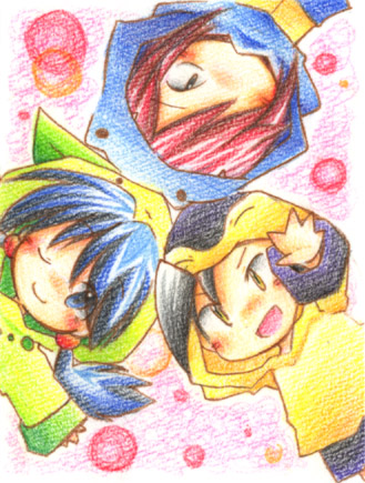 ethan, silver, kris, cyndaquil, chikorita, and 1 more (pokemon and 1 more)
