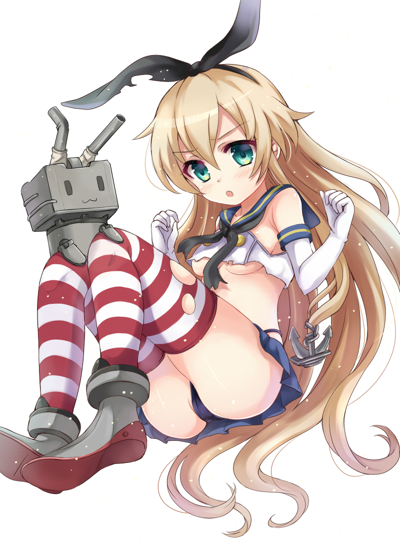 shimakaze and rensouhou-chan (kantai collection) drawn by harimoji