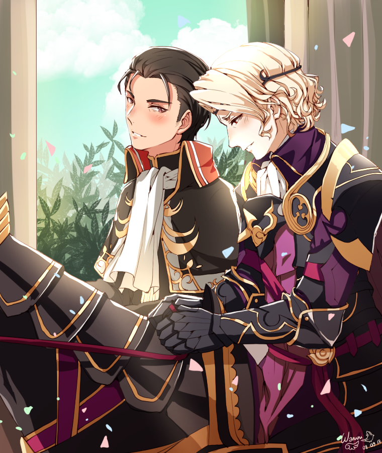 xander and reinhardt (fire emblem and 3 more) drawn by wani_(fadgrith)