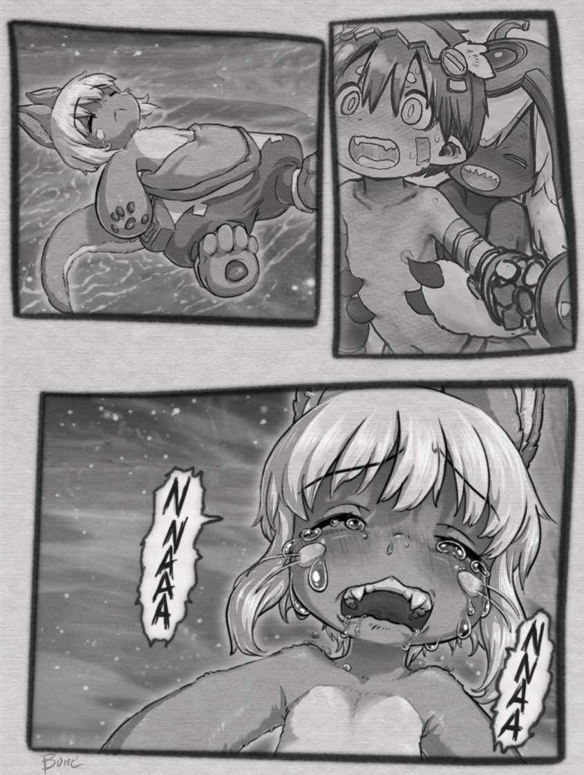 nanachi, reg, and faputa (made in abyss and 1 more) drawn by bune_poster