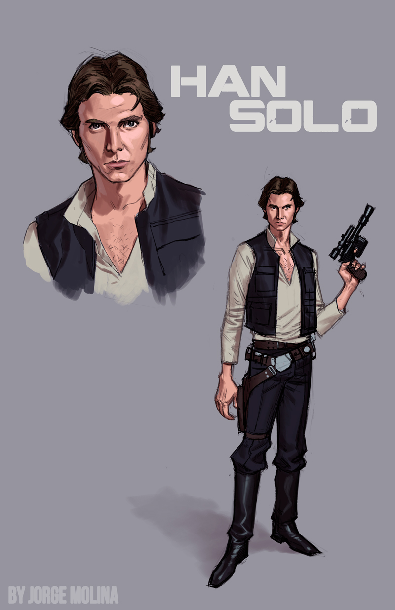han solo (star wars) drawn by zurdom