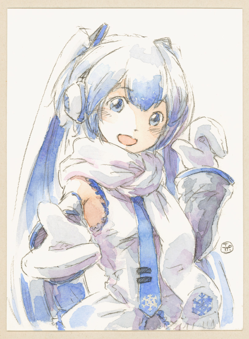 hatsune miku and yuki miku (vocaloid) drawn by epoxy_putty