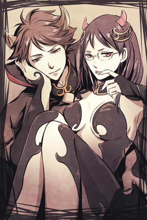 oikawa tooru and shimizu kiyoko (haikyuu!!) drawn by kuroda12