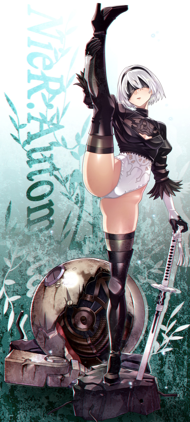2b (nier and 1 more) drawn by is_ii