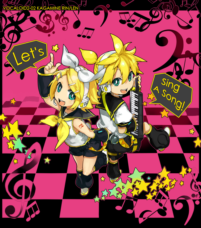 kagamine rin and kagamine len (vocaloid) drawn by ie_(mochi)
