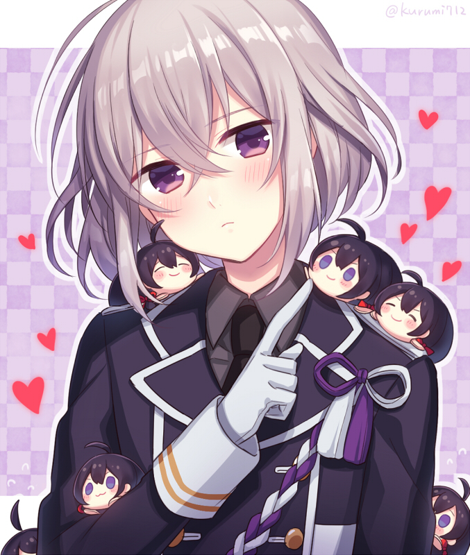 namazuo toushirou and honebami toushirou (touken ranbu) drawn by amane_kurumi